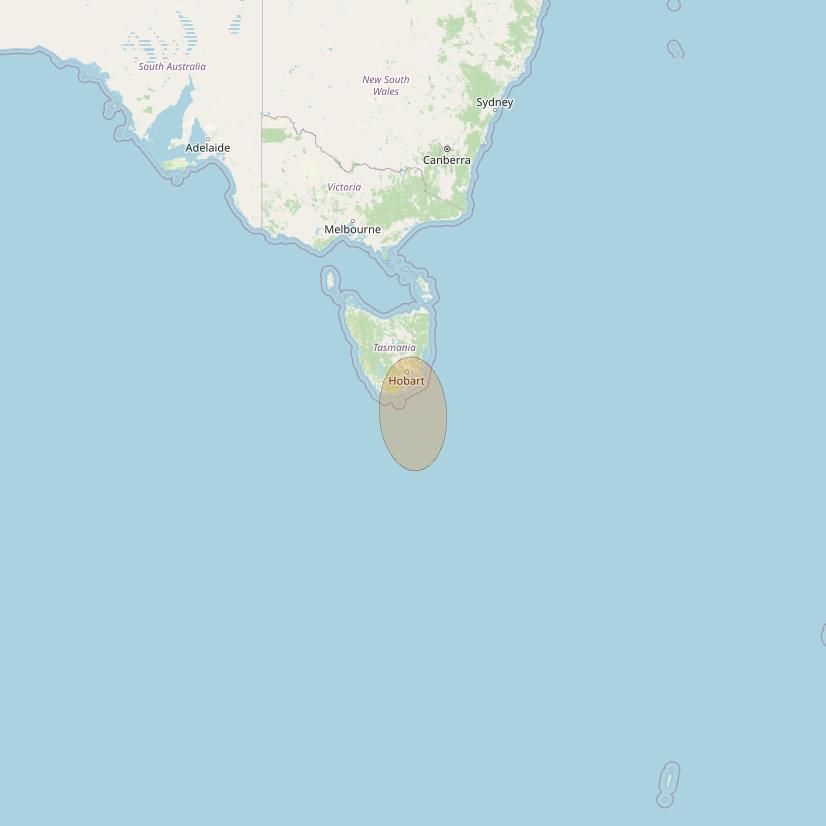 NBN-Co 1B at 145° E downlink Ka-band N056 Spot beam coverage map