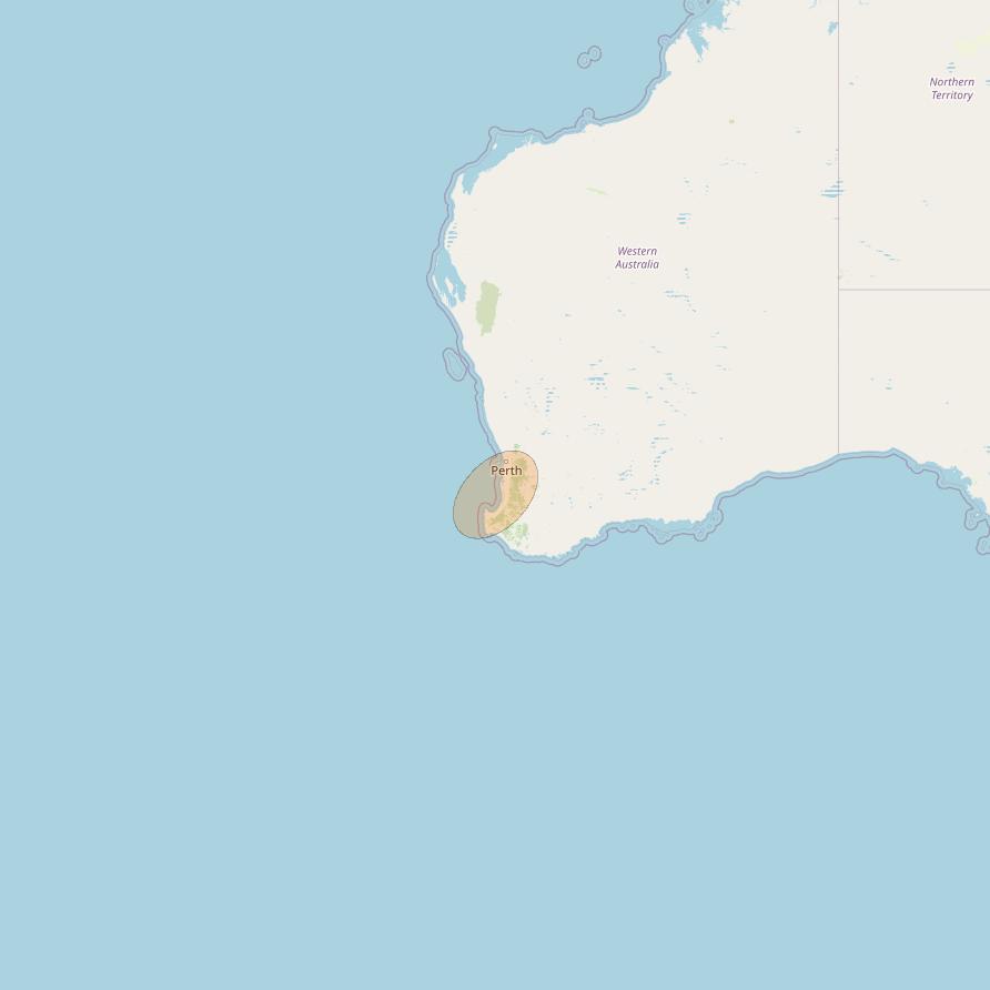 NBN-Co 1B at 145° E downlink Ka-band N066 Spot beam coverage map