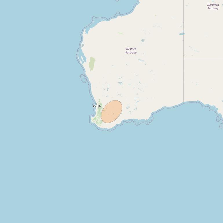 NBN-Co 1B at 145° E downlink Ka-band N067 Spot beam coverage map