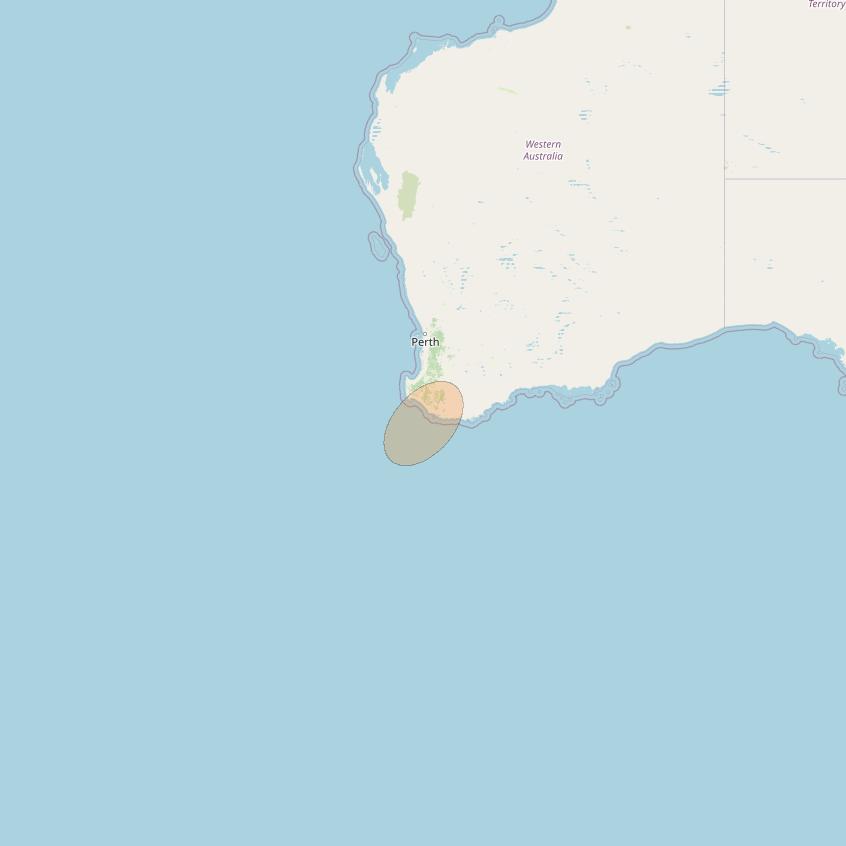 NBN-Co 1B at 145° E downlink Ka-band N068 Spot beam coverage map