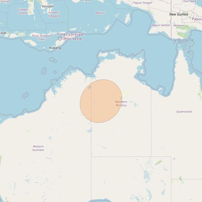 NBN-Co 1B at 145° E downlink Ka-band W082 Spot beam coverage map