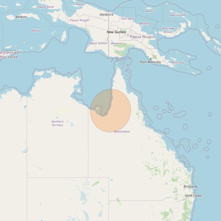 NBN-Co 1B at 145° E downlink Ka-band W084 Spot beam coverage map