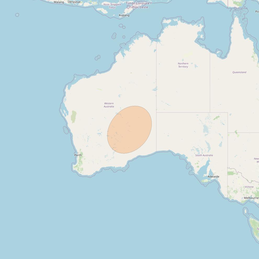 NBN-Co 1B at 145° E downlink Ka-band W093 Spot beam coverage map