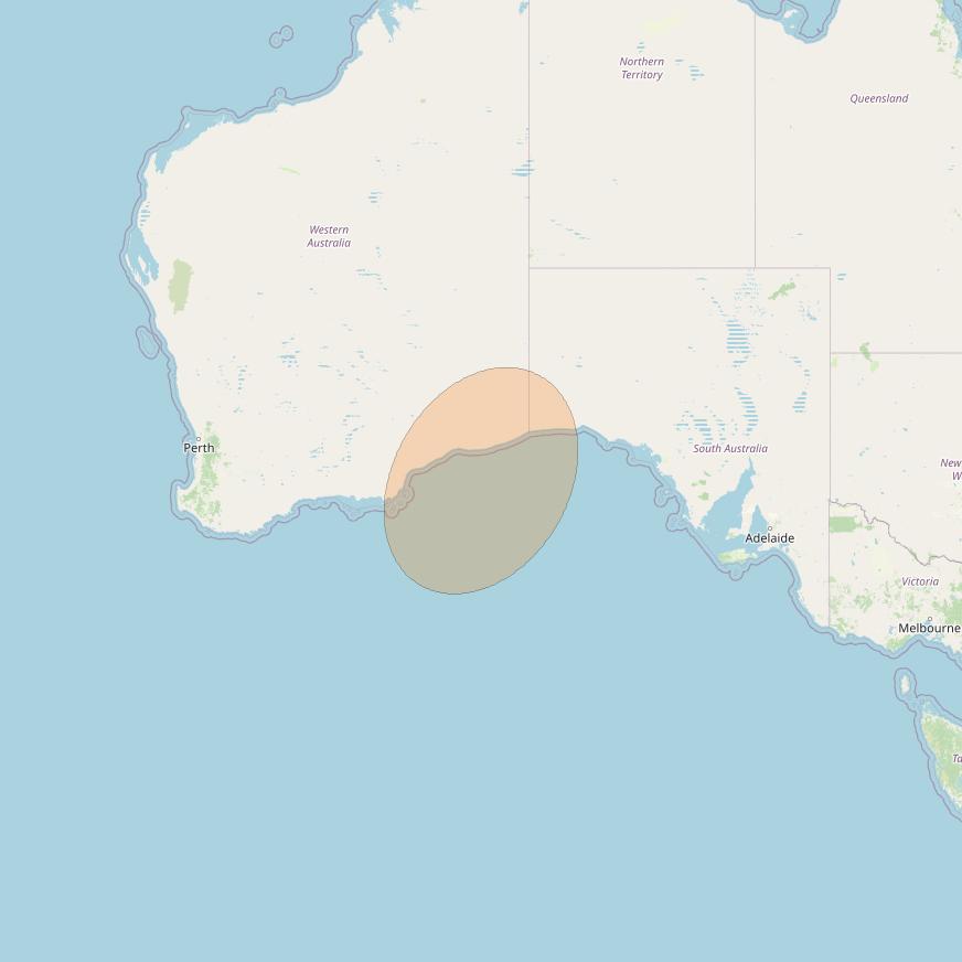 NBN-Co 1B at 145° E downlink Ka-band W098 Spot beam coverage map