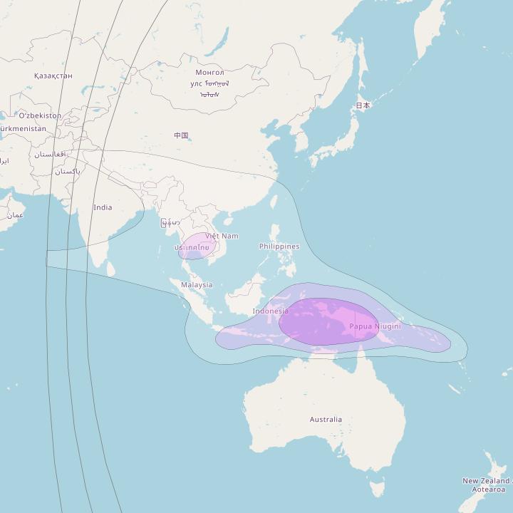 PSN 6 at 146° E downlink C-band C/CExt beam coverage map