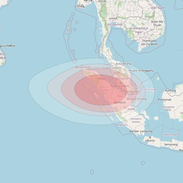 PSN 6 at 146° E downlink Ku-band S1 HTS Spot beam coverage map