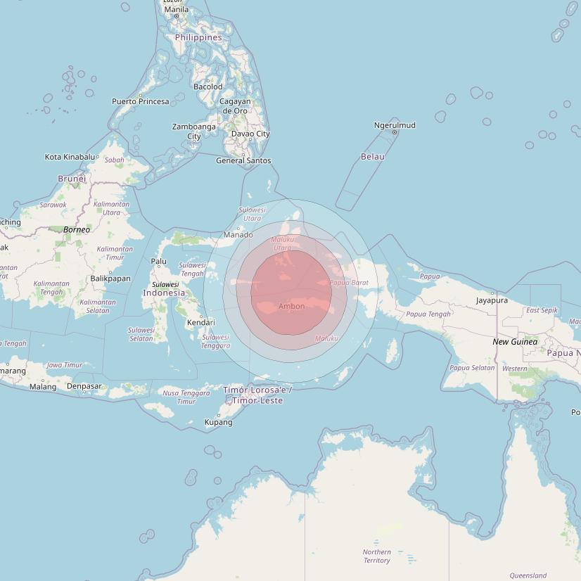 PSN 6 at 146° E downlink Ku-band S6 HTS Spot beam coverage map