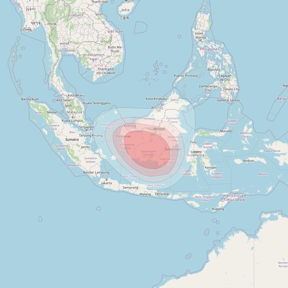 PSN 6 at 146° E downlink Ku-band S7 HTS Spot beam coverage map