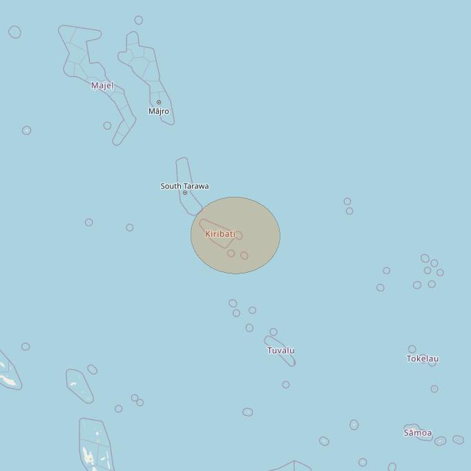 JCSat 1C at 150° E downlink Ka-band S44 (Gilbert/RHCP/A) User Spot beam coverage map