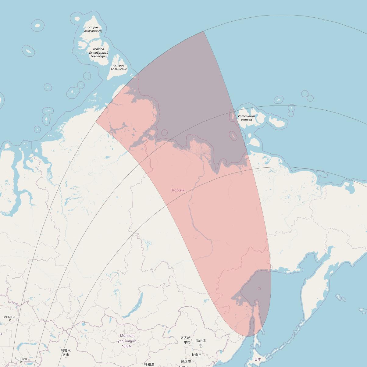 JCSat 1C at 150° E downlink Ku-band User Spot27 beam coverage map