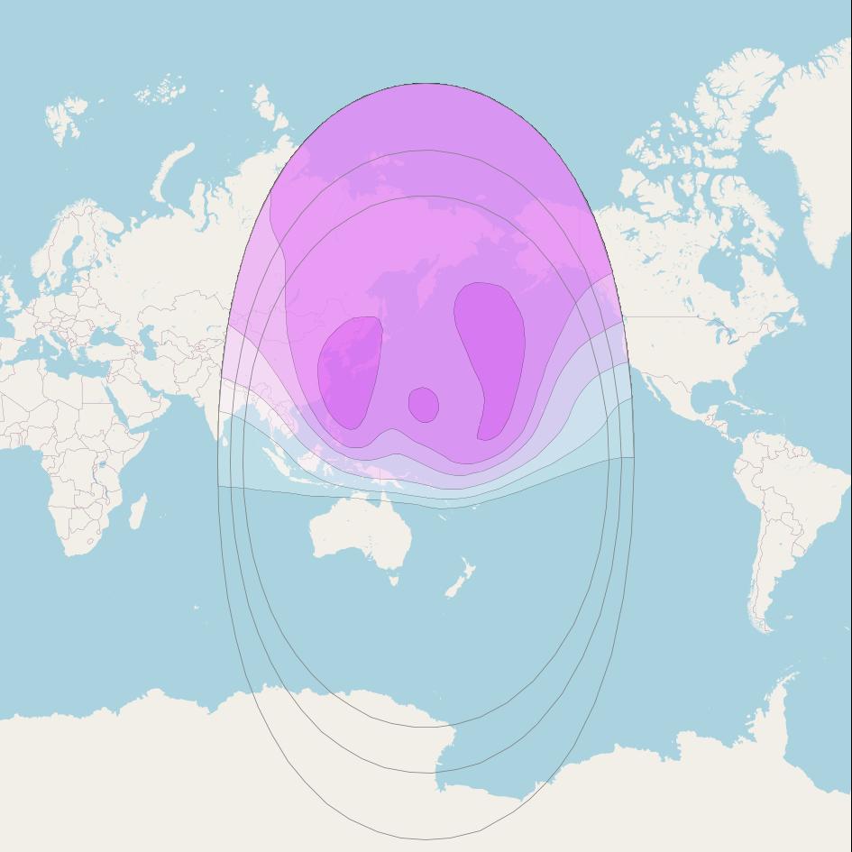 ABS-6 at 159° E downlink C-band B  (odd transponders) beam coverage map