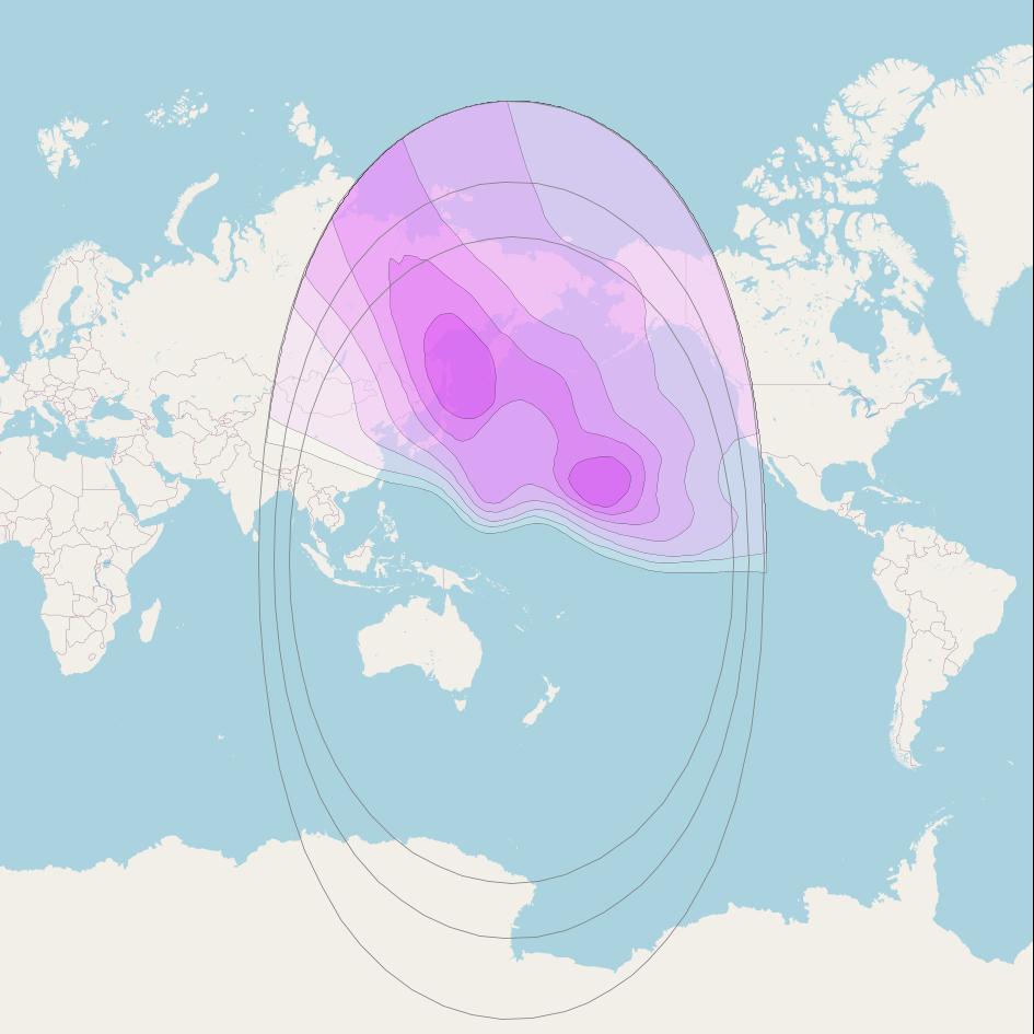 Yamal 202 at 163° E downlink C-band Wide beam coverage map