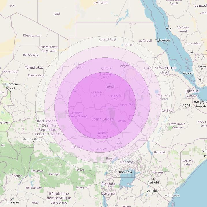 Amos 17 at 17° E downlink C-band S05 User beam coverage map