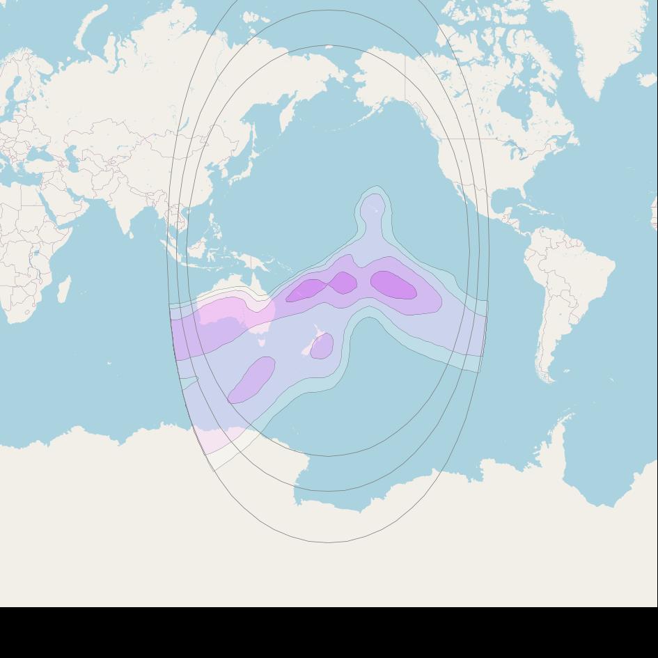 Intelsat 18 at 180° E downlink C-band South Hemi (SHCL) beam coverage map