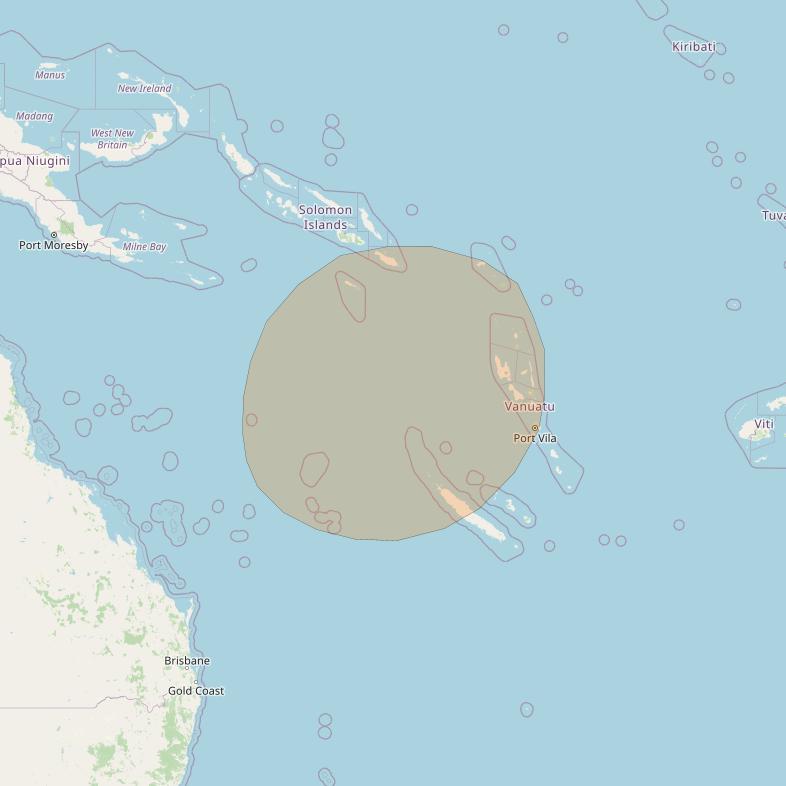 Inmarsat GX3 at 180° E downlink Ka-band S22DL Spot beam coverage map