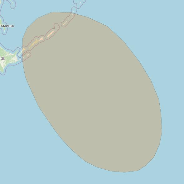 Inmarsat GX3 at 180° E downlink Ka-band S27DL Spot beam coverage map