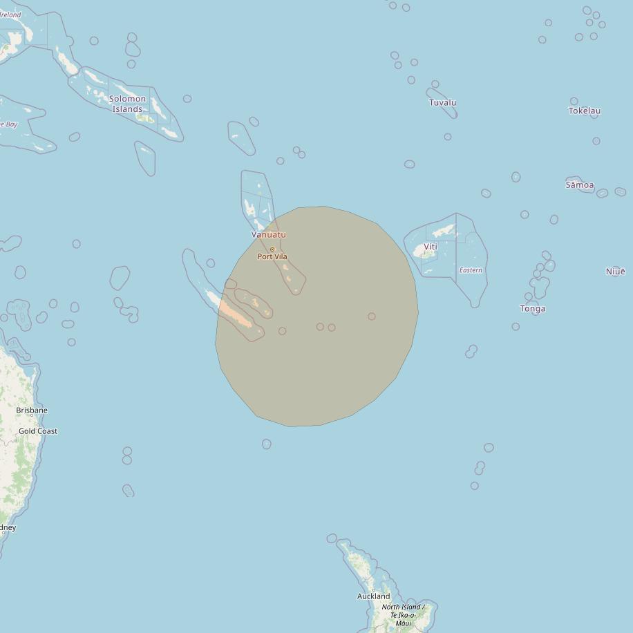 Inmarsat GX3 at 180° E downlink Ka-band S31DL Spot beam coverage map