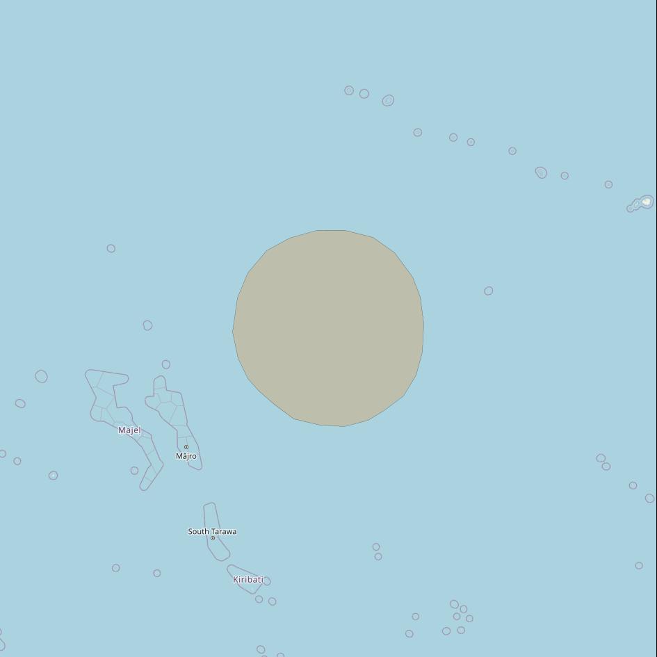 Inmarsat GX3 at 180° E downlink Ka-band S45DL Spot beam coverage map