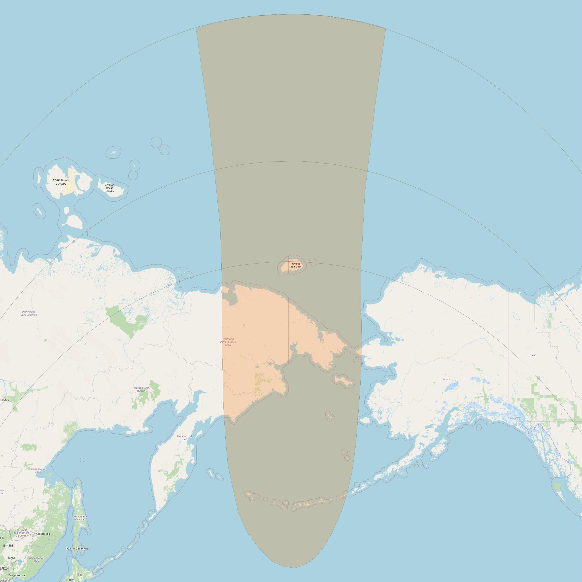 Inmarsat GX3 at 180° E downlink Ka-band S48DL Spot beam coverage map