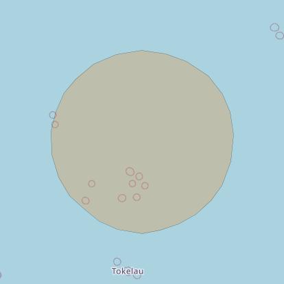 Inmarsat GX3 at 180° E downlink Ka-band S53DL Spot beam coverage map