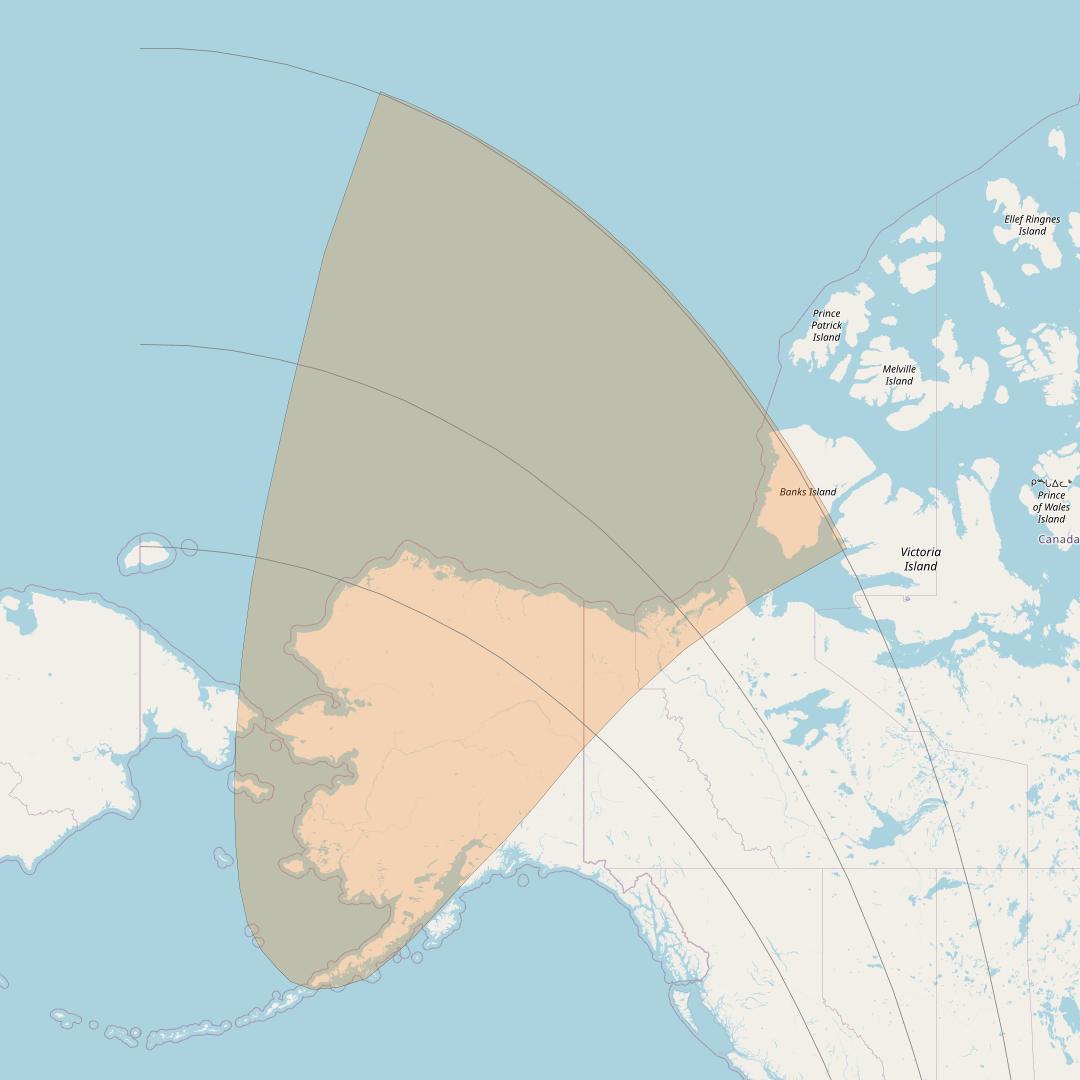 Inmarsat GX3 at 180° E downlink Ka-band S58DL Spot beam coverage map