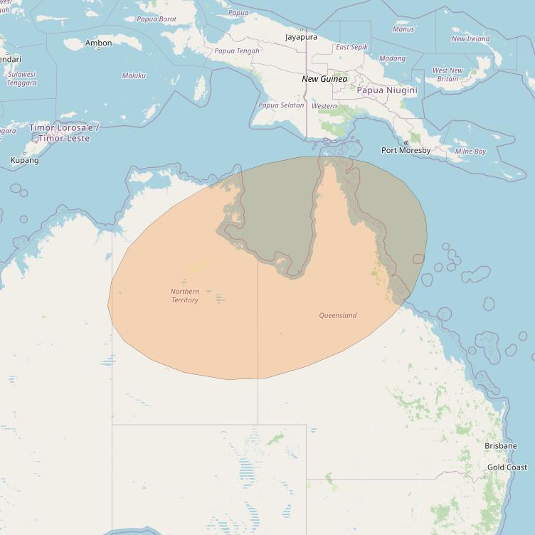 Inmarsat GX3 at 180° E downlink Ka-band S6DL Spot beam coverage map