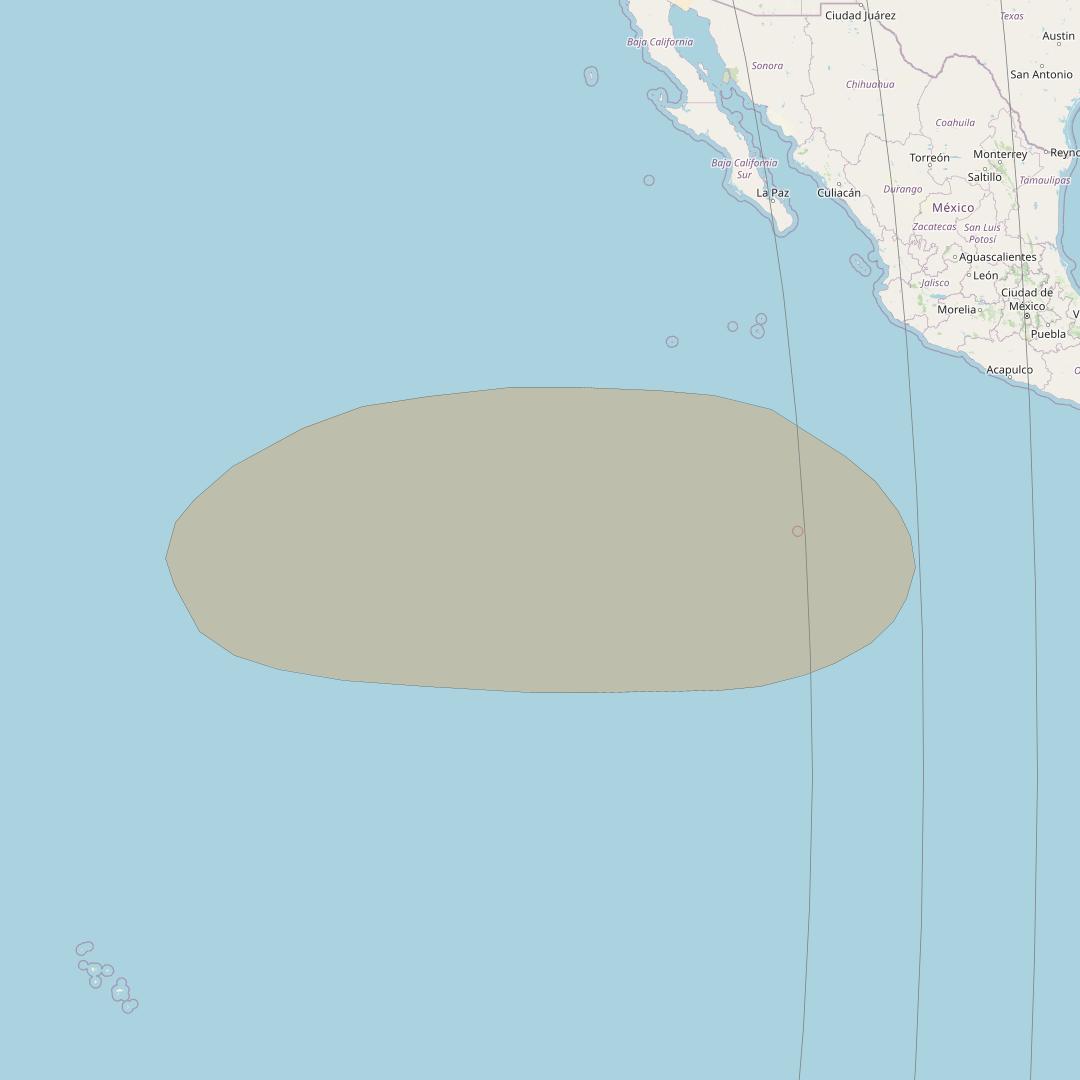 Inmarsat GX3 at 180° E downlink Ka-band S86DL Spot beam coverage map