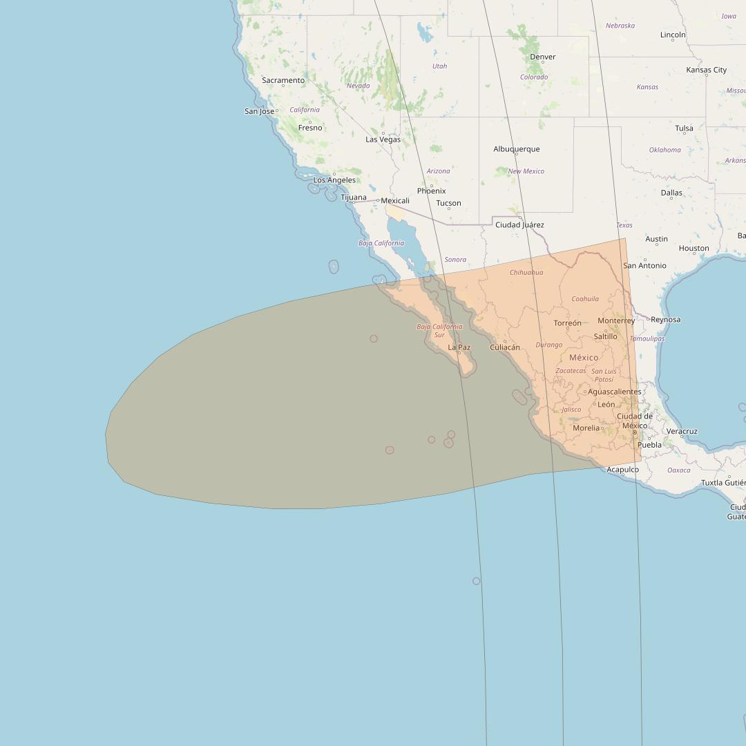 Inmarsat GX3 at 180° E downlink Ka-band S87DL Spot beam coverage map