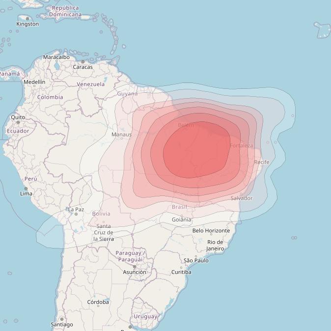 Intelsat 37e at 18° W downlink Ku-band Spot44 User beam coverage map