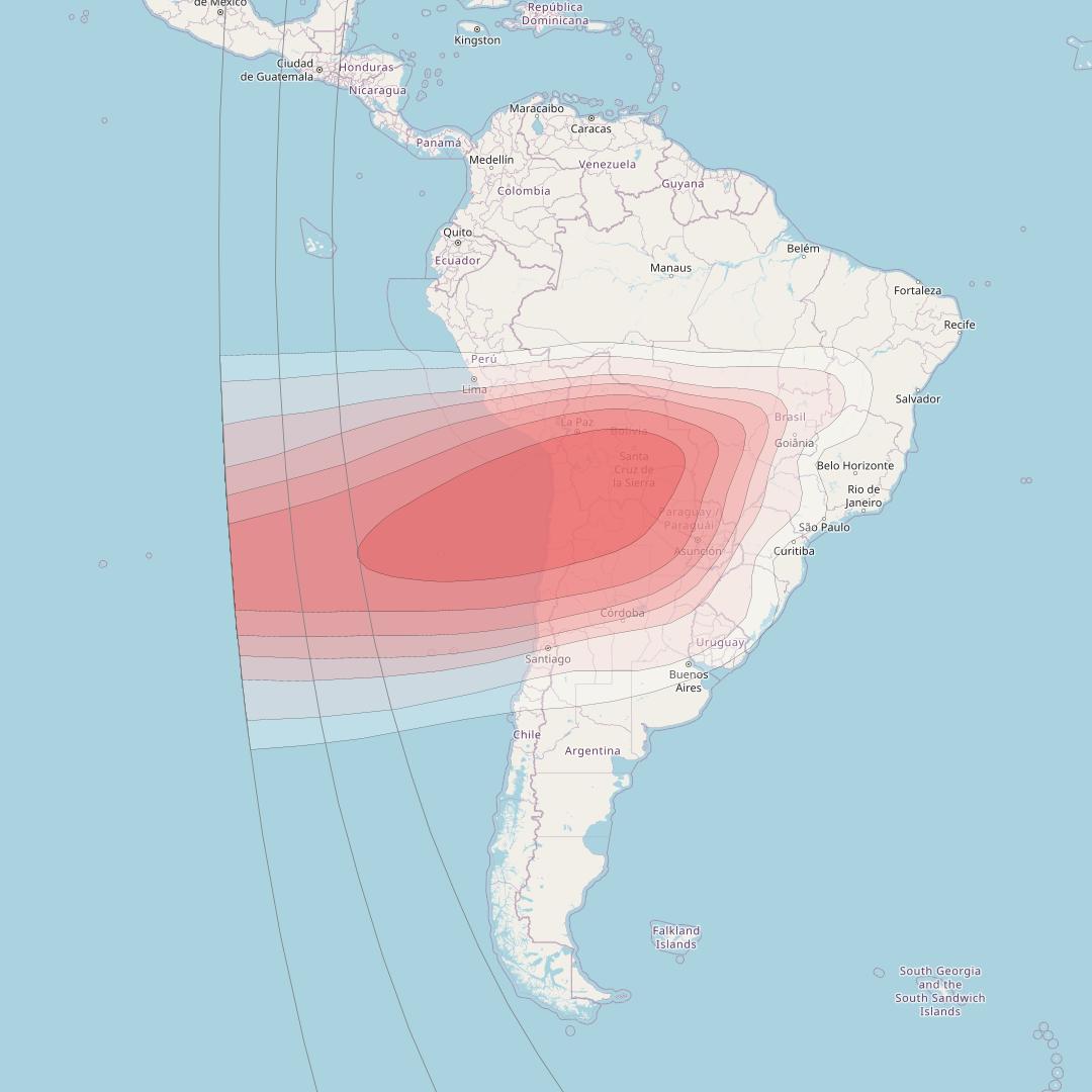 Intelsat 37e at 18° W downlink Ku-band Spot49 User beam coverage map