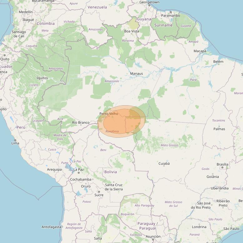 Al Yah 3 at 20° W downlink Ka-band Spot 31 User beam coverage map