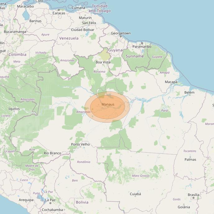 Al Yah 3 at 20° W downlink Ka-band Spot 32 User beam coverage map