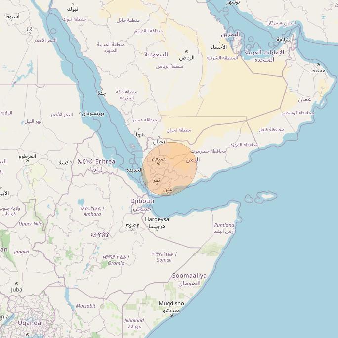 BADR 7 at 26° E downlink Ka-band Spot12B User Spot beam coverage map