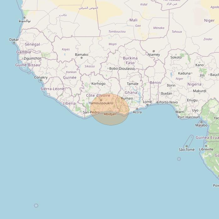 BADR 7 at 26° E downlink Ka-band Spot15B User Spot beam coverage map