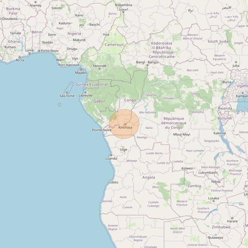 BADR 7 at 26° E downlink Ka-band Spot16B User Spot beam coverage map