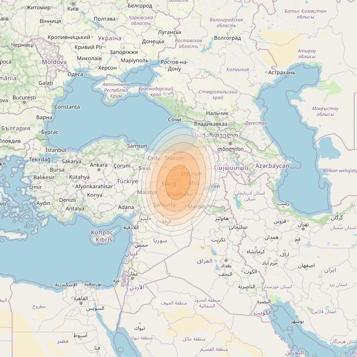 Hylas 2 at 31° E downlink Ka-band Spot24 User beam coverage map