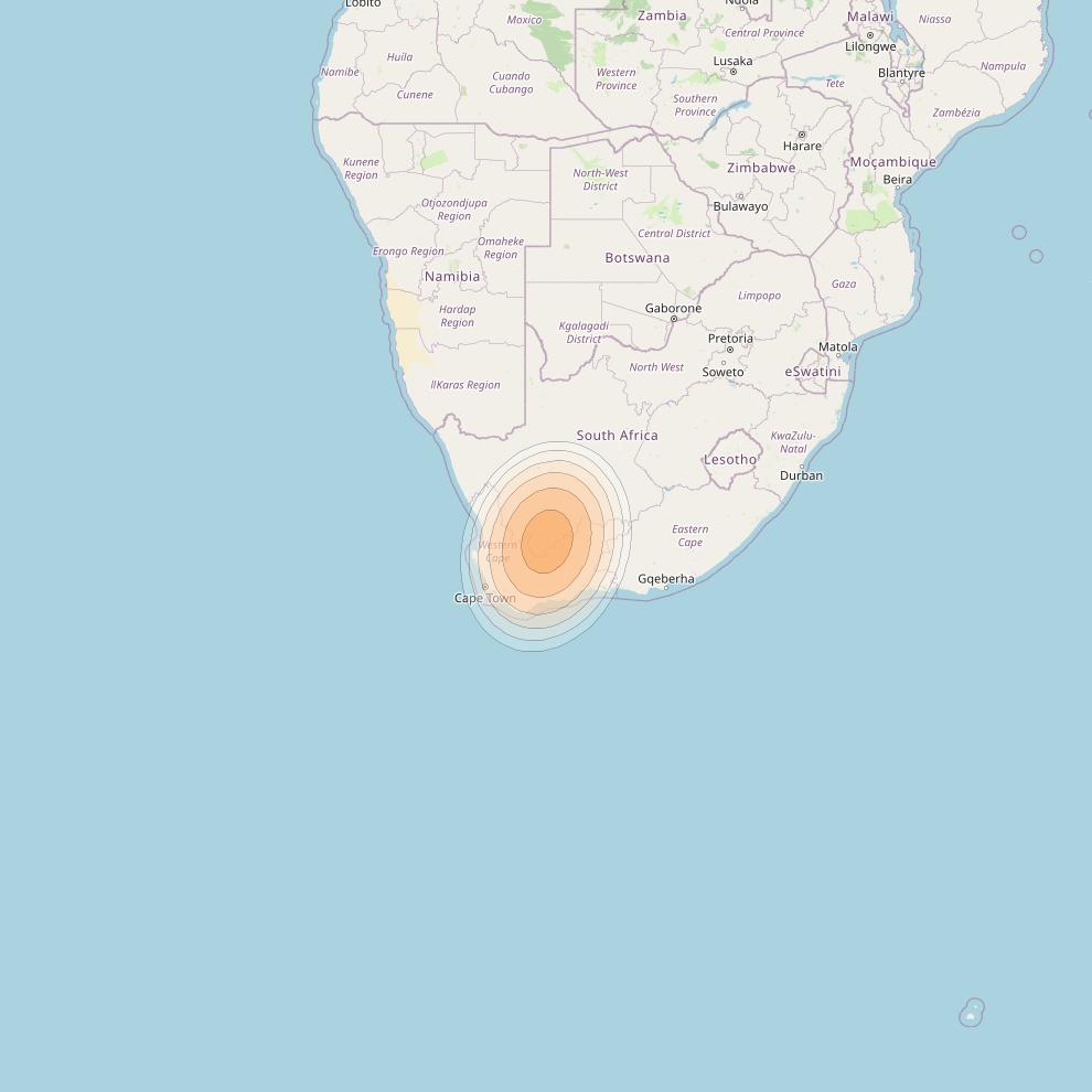 Hylas 2 at 31° E downlink Ka-band Spot31 User beam coverage map