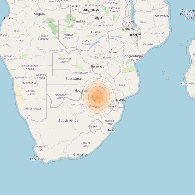 Hylas 2 at 31° E downlink Ka-band Spot35 User beam coverage map