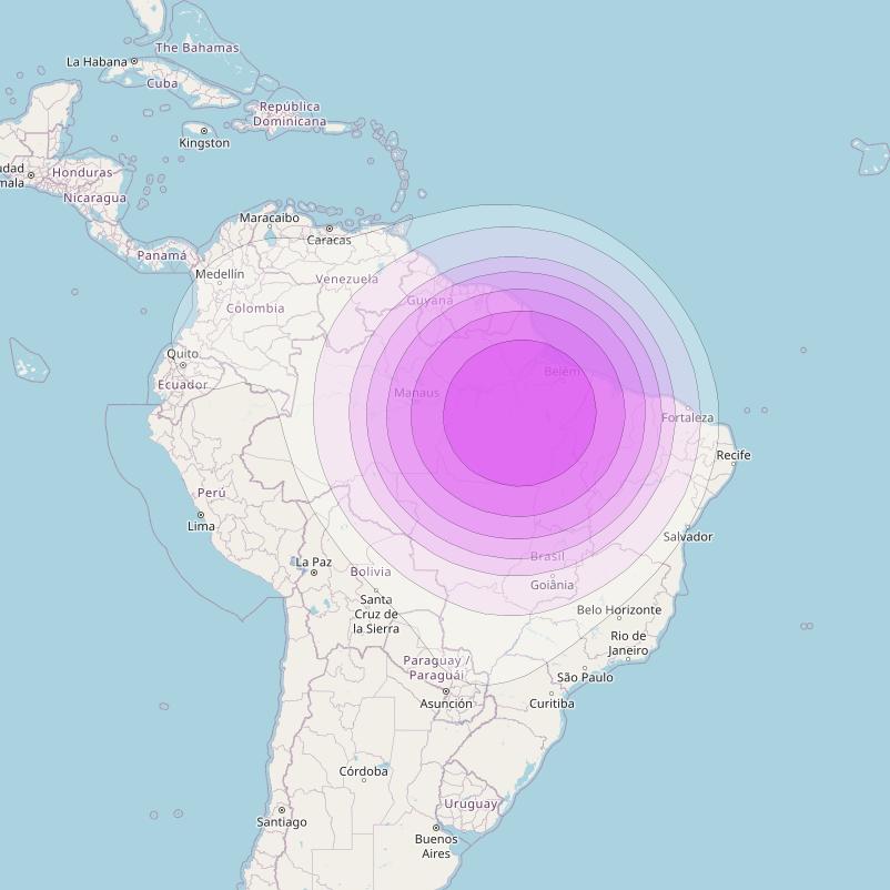 Intelsat 35e at 34° W downlink C-band C15 User Spot beam coverage map