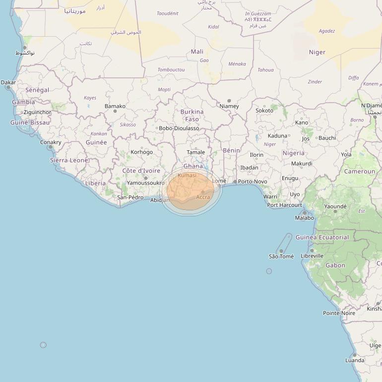 Hylas 4 at 34° W downlink Ka-band S19 User Spot beam coverage map