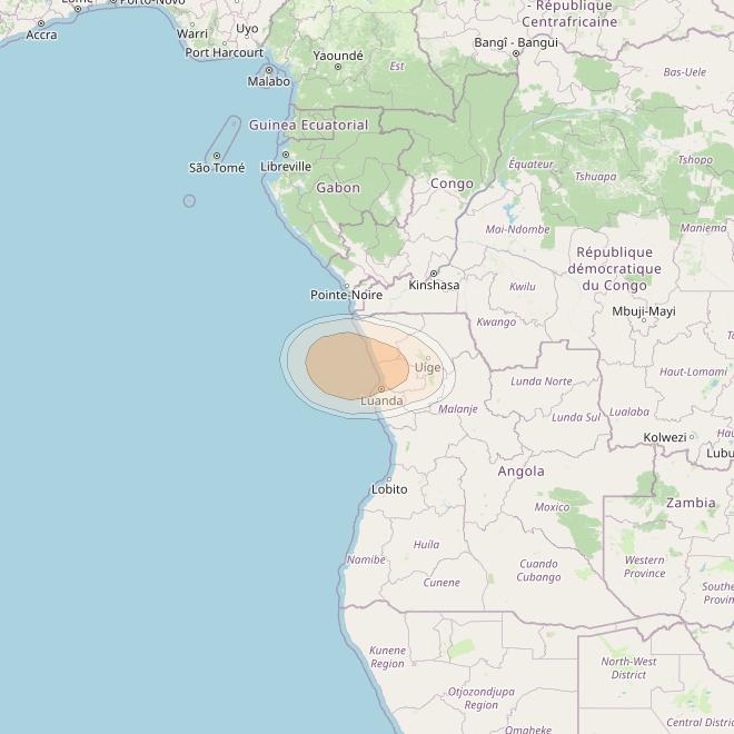 Hylas 4 at 34° W downlink Ka-band S38 User Spot beam coverage map