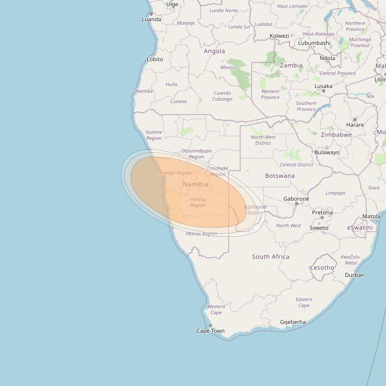 Hylas 4 at 34° W downlink Ka-band S48 User Spot beam coverage map