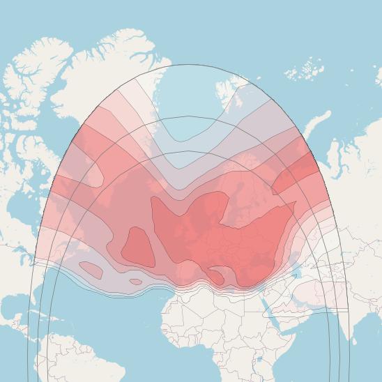 ABS-3A at 3° W downlink Ku-band Europe beam coverage map