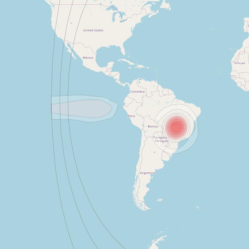 Intelsat 32e at 43° W downlink Ku-band BBHD User Spot beam coverage map