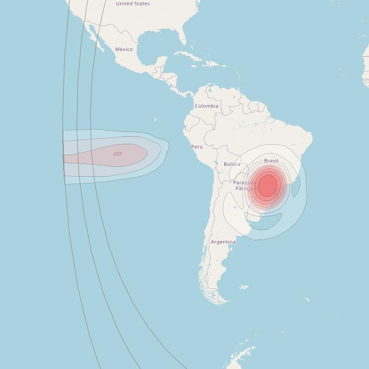 Intelsat 32e at 43° W downlink Ku-band BHHD User Spot beam coverage map