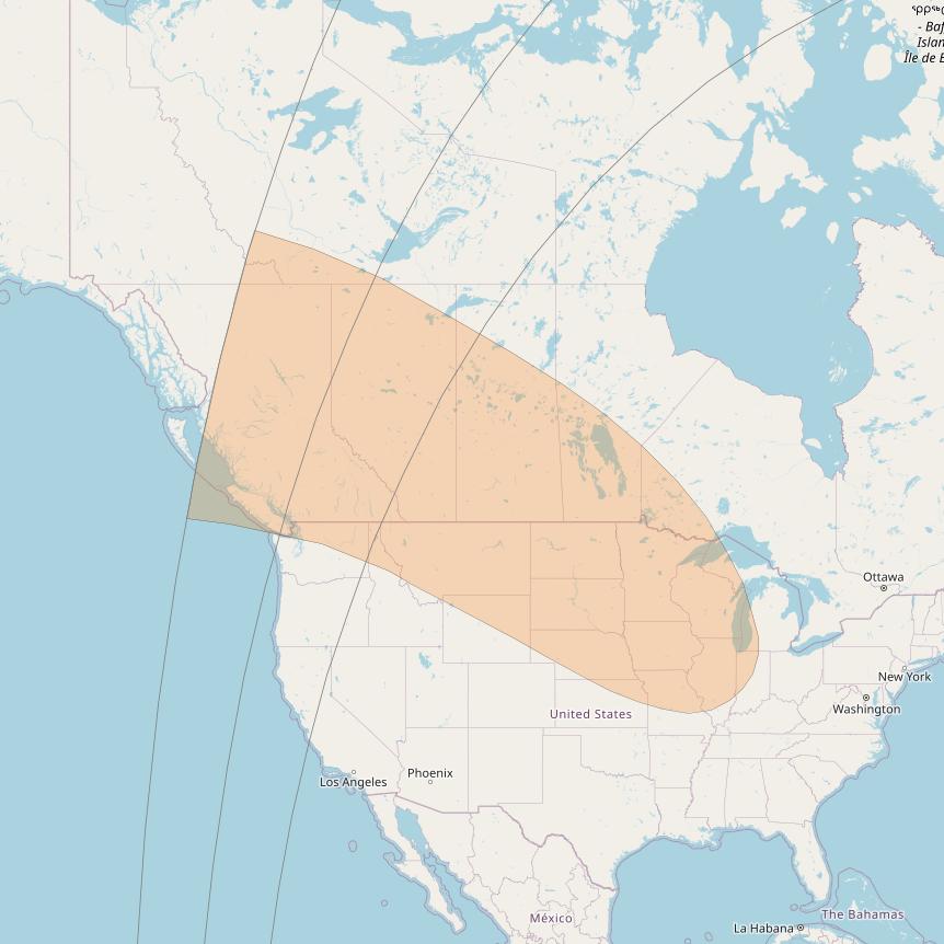 Inmarsat GX2 at 55° W downlink Ka-band S19DL Spot beam coverage map