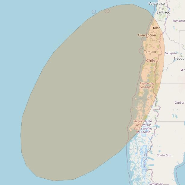 Inmarsat GX2 at 55° W downlink Ka-band S20DL Spot beam coverage map