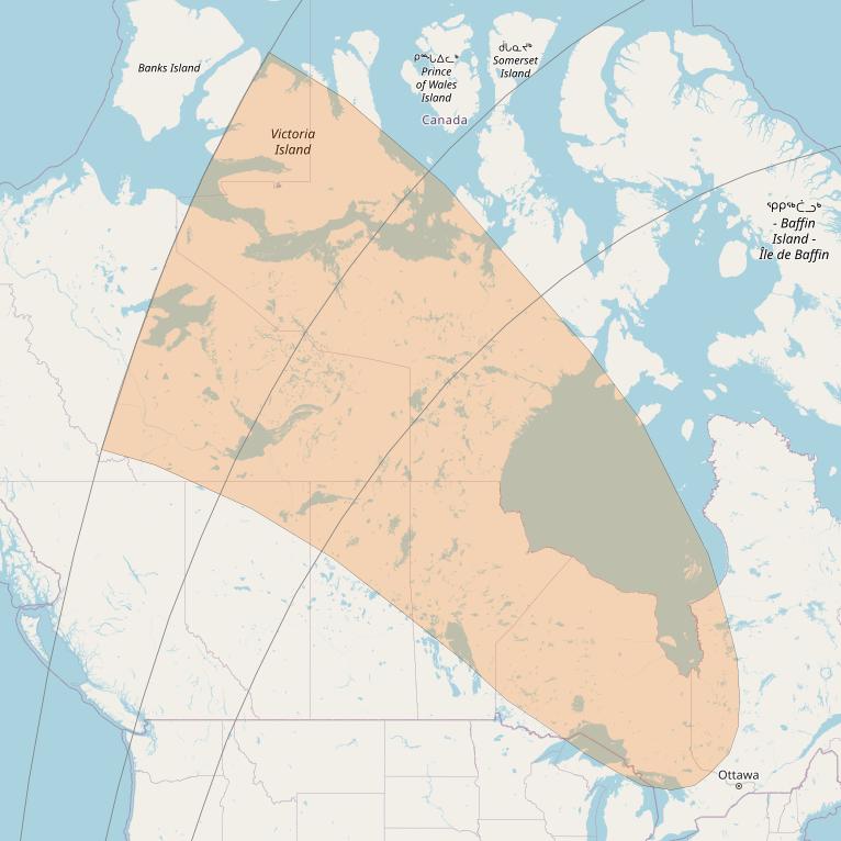 Inmarsat GX2 at 55° W downlink Ka-band S28DL Spot beam coverage map