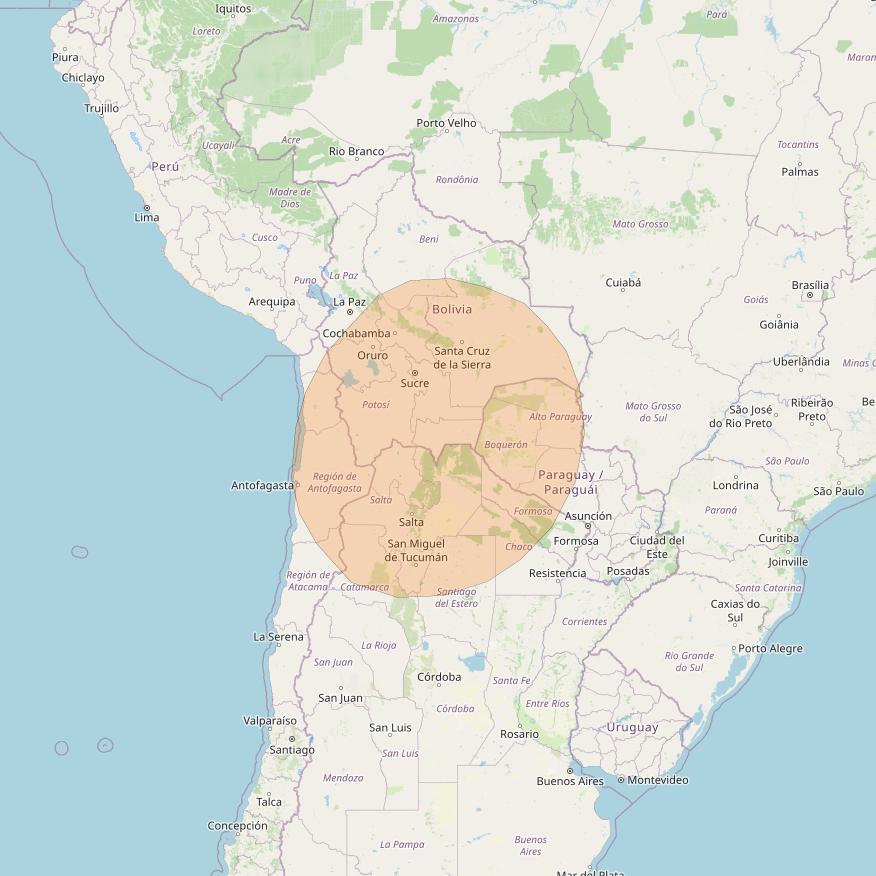 Inmarsat GX2 at 55° W downlink Ka-band S31DL Spot beam coverage map