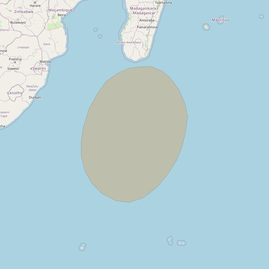 Inmarsat GX4 at 56° E downlink Ka-band S30DL Spot beam coverage map